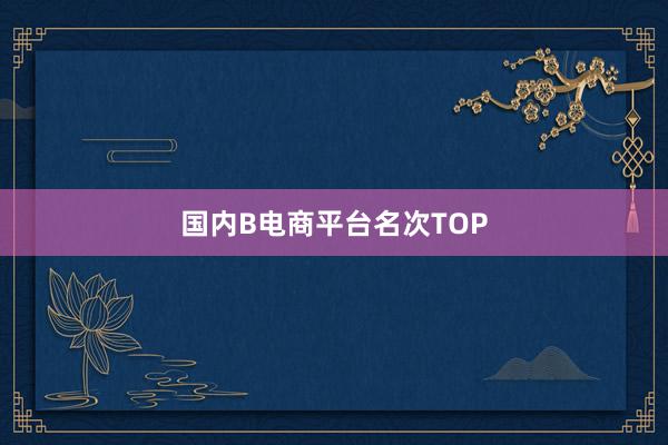 国内B电商平台名次TOP